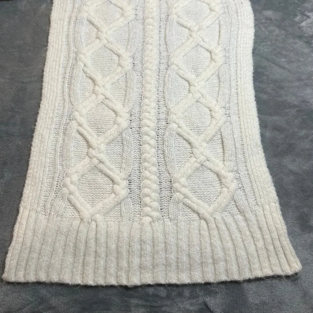 J. Crew Chunky Cable Knit Scarf Cozy Boho Cottagecore Outerwear Layers Winter